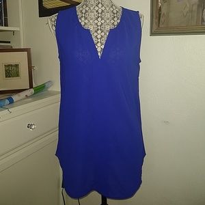 Japna blue sleeveless blouse
